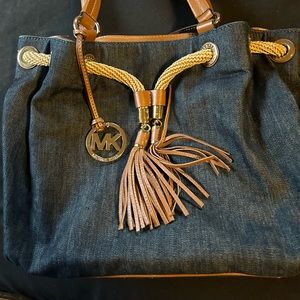 MK denim purse worn once